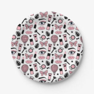 Makeup Sticker Pattern Papieren Bordje