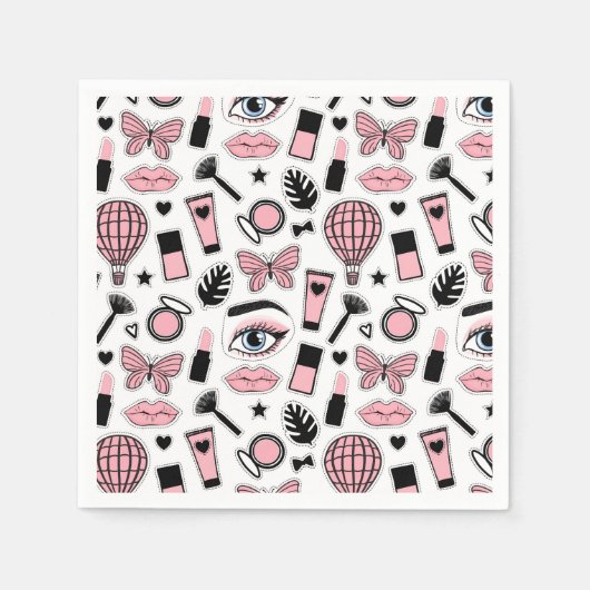 Makeup Sticker Pattern Servet (Voorkant)
