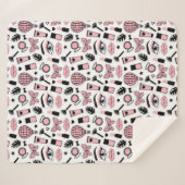 Makeup Sticker Pattern Sherpa Deken (Voorkant (horizontaal))