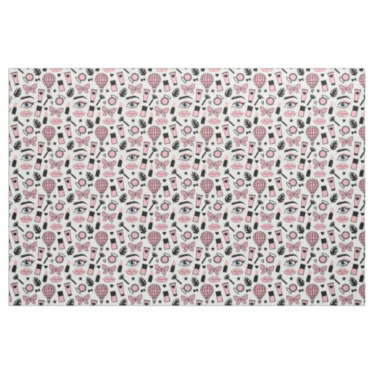 Makeup Sticker Pattern Stof (Fat Quarter)