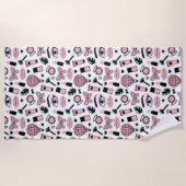 Makeup Sticker Pattern Strandlaken (Voorkant)