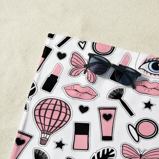 Makeup Sticker Pattern Strandlaken (In situ)