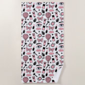 Makeup Sticker Pattern Strandlaken (Voorkant)