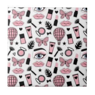 Makeup Sticker Pattern Tegeltje