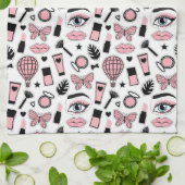 Makeup Sticker Pattern Theedoek (Gevouwen)