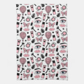 Makeup Sticker Pattern Theedoek (Verticaal)