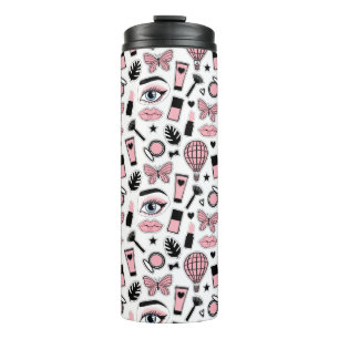 Makeup Sticker Pattern Thermosbeker