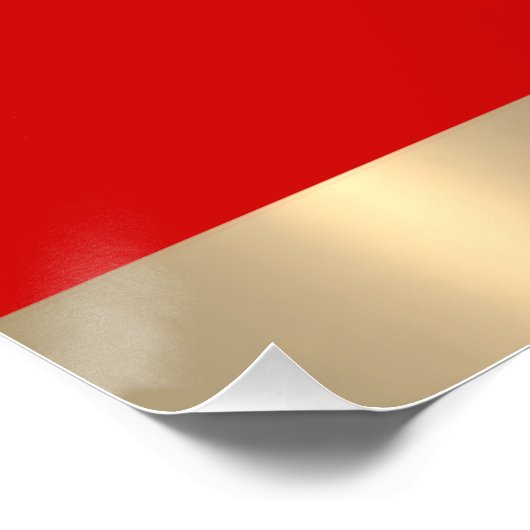 Makeup Studio Eyelashes Extension Logo Red Gold Perfect Poster (Hoek)