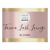 Makeup Studio Eyelashes Extension Logo Roos Gold Perfect Poster (Voorkant)