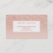Makeup typografie blush roos gold punch card klantenkaartje (Achterkant)