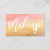Makeup typografie boho ombre waterverf visitekaartje (Voorkant)