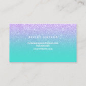 Makeup typografie mermaid lavender turquoise visitekaartje (Achterkant)