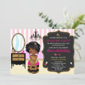 Makeup verjaardaguitnodiging Keuze nagellak uitnod Kaart (Staand voorkant)