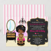 Makeup verjaardaguitnodiging Keuze nagellak uitnod Kaart (Voorkant / Achterkant)