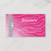 Makeup Visitekaartje African American Zebra roze (Achterkant)