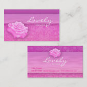 Makeup Visitekaartje Bloem Roos Roze Cosmetica 2 (Voorkant / Achterkant)