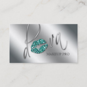 Makeup Visitekaartje Diva Blauwgroen Sparkle Lips