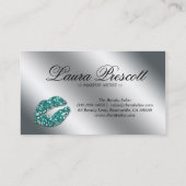 Makeup Visitekaartje Diva Blauwgroen Sparkle Lips (Achterkant)