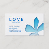 Makeup Visitekaartje Flower Blue Cosmetics (Achterkant)