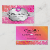 Makeup Visitekaartje met roze Oranje lips (Voorkant / Achterkant)