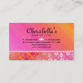 Makeup Visitekaartje met roze Oranje lips (Achterkant)