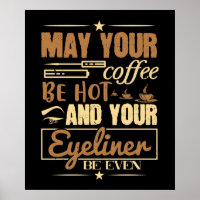 Makeup - warme koffie en zelfs eyeliner