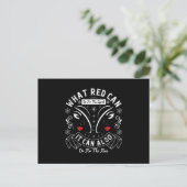 Makeup - wat rood kan doen voor de geest briefkaart (Staand voorkant)