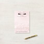 Makeup White Lashes Roos Name Web Telephone Pink Post-it® Notes (Op bureau)