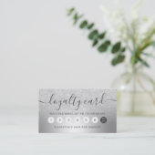 Makeup zilverglitterombre metalen folie klantenkaartje (Staand voorkant)