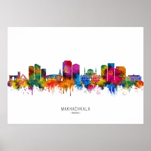 Makhachkala Rusland Skyline Poster (Voorkant)