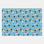 Maki en Nigiri Sushi met Wasabi en Ginger Inpakpapier Vel (Voorkant 3)