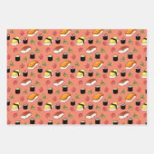 Maki en Nigiri Sushi met Wasabi en Ginger Inpakpapier Vel (Voorkant 2)