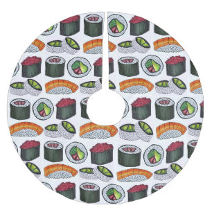 Maki Japanese Food Sushi Rolls Spicy Tuna Avocado Kerstboom Rok