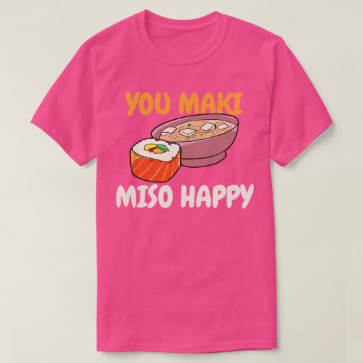 Maki Miso Sushi Kawaii T-shirt (Design voorkant)
