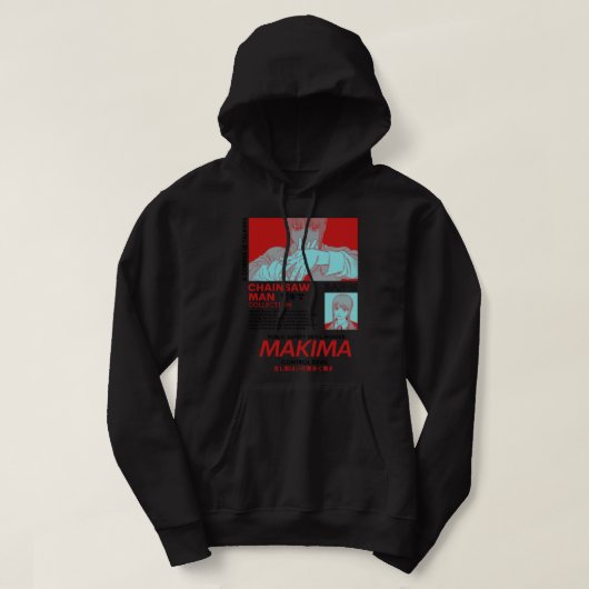 Makima Red - Klassiek Man Chainzaag Hoodie (Design voorkant)