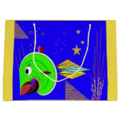 "Makin' Bubbles" Grote Glanzend Gift Bag Large Cadeautasje (Voorkant)