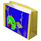 "Makin' Bubbles" Grote Glanzend Gift Bag Large Cadeautasje (Achterkant Gekanteld)