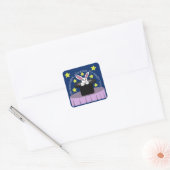 Makin' Magic Bunny Vierkante Sticker (Envelop)