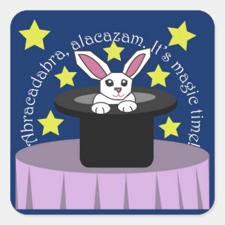 Makin' Magic Bunny Vierkante Sticker