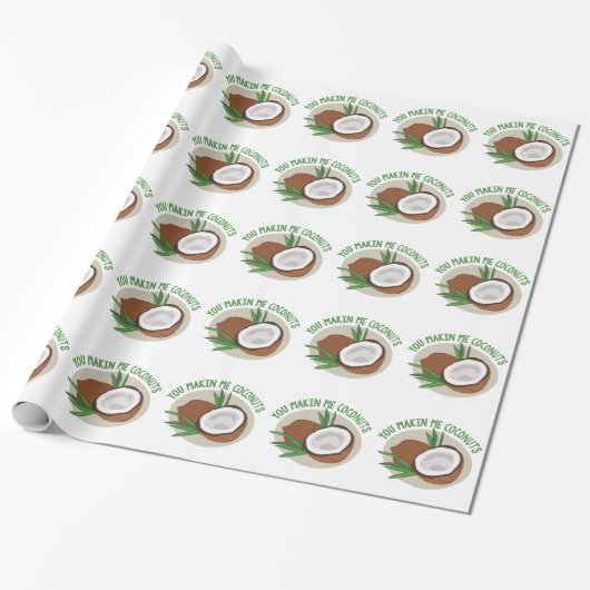 Makin Me Coconuts Cadeaupapier (Uitgerold)