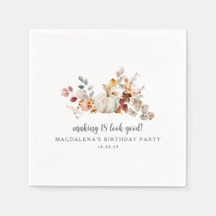 Making 18 ziet er goed op maat Herfst Verjaardag Servet