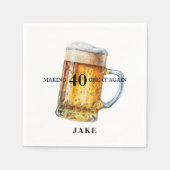 Making 40 Great Again Beer Birthday Party II Servet (Voorkant)