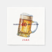 Making 40 Great Again Beer Birthday Party Servet (Voorkant)
