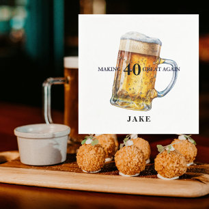 Making 40 Great Again Bier Verjaardagsfeestje II Servet