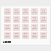 Making 40 kijken goed girly roze glitter verjaarda vierkante sticker (Vel)