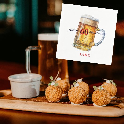 Making 60 Great Again Bier Verjaardagsfeestje Servet
