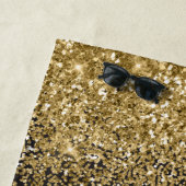 Making 60 kijken goed gouden glitter verjaardag strandlaken (In situ)