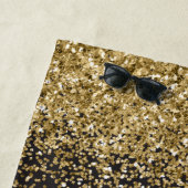 Making 60 kijken goed gouden glitter verjaardag strandlaken (In situ)