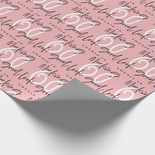 Making 60 kijken goed verjaardagscadeau wrap cadeaupapier (Hoek)