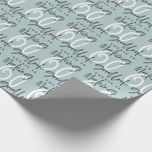 Making 60 kijken goed verjaardagscadeau wrap cadeaupapier (Hoek)